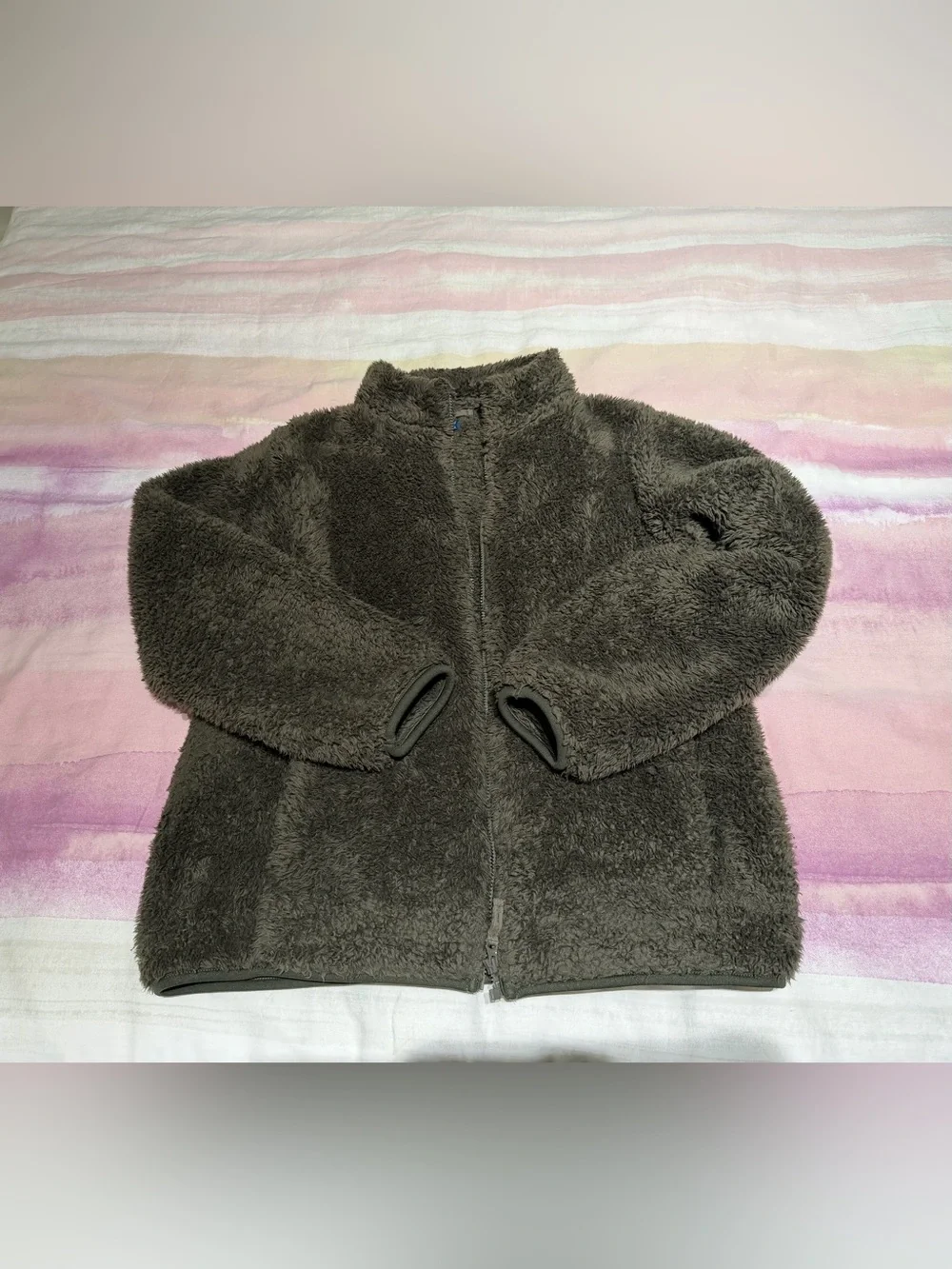 Uniqlo fluffy fleece jacket, size 13 years